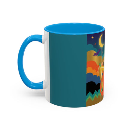 🌙🎃 The Witch Of Crescent Moon Pumpkin Colorful Mug – Colorful Halloween Charm
