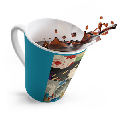 Looking Observant; The Appearance of a Kyoto Waitress of the Meiji Era by Tsukioka Yoshitoshi Latte Mug