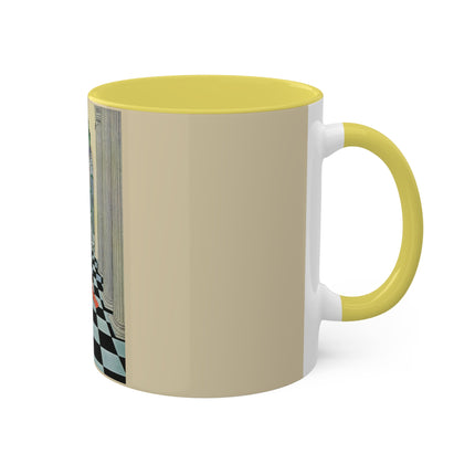 Cadmus Beheld a Female Figure by Virginia Frances Sterrett Colorful Mugs, 11oz