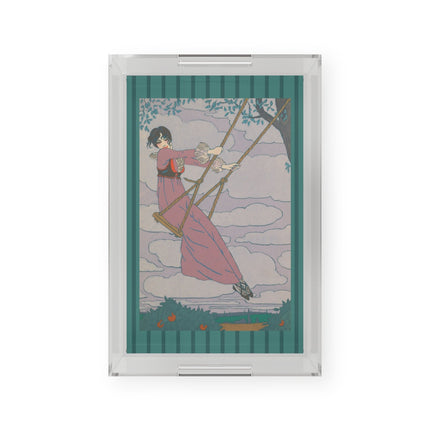 La balançoire by Georges Lepape Acrylic Serving Tray