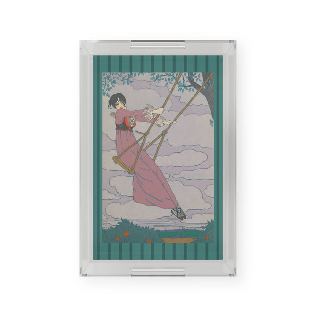 La balançoire by Georges Lepape Acrylic Serving Tray
