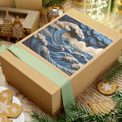 Dramatic Ocean with Crashing Waves Kiss-Cut Stickers (4 Sizes)