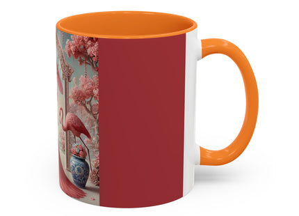 Petals, Porcelain, and Flamingos Colorful Mugs (11oz, 15oz)