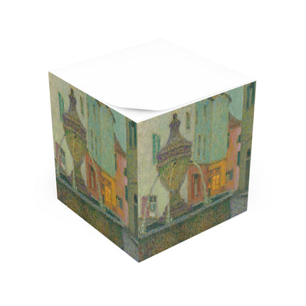 La Fontaine, Saint-Paul De Vence by Henri Le Sidaner Note Cube