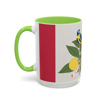 Blue Tit & Butterfly Colorful Mugs – Spring Harmony & Delicate Beauty