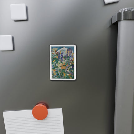 Flowers on the Mountain by August Babberger Die-Cut Magnets (5 Sizes)
