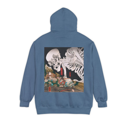 Mitsukuni Defying the Skeleton Spectre by Utagawa Kuniyoshi Unisex Garment-Dyed Hoodie
