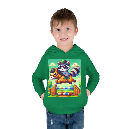 Raccoon Rider Toddler Pullover Fleece Hoodie