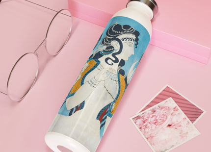 Reproduction of Ladies in Blue by Emile Gilliéron Slim Water Bottle