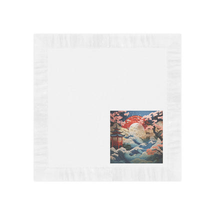 Twilight Serenity White Coined Napkins