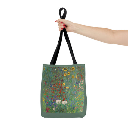 Farm Garden with Sunflowers by Gustav Klimt Tote Bag (AOP)