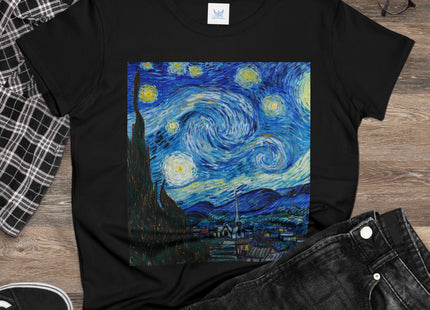 The Starry Night by Vincent Van Gogh Women's Midweight Cotton Tee