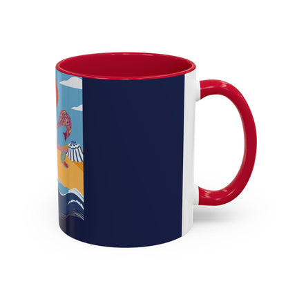 Beachside Promenade Colorful Mugs – Chic Summer Stroll & Coastal Glamour