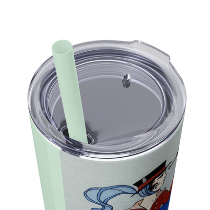 Costume de Yacht by George Barbier Skinny Tumbler with Straw, 20oz