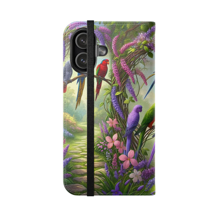 🧚🦜 Lavender-Winged Fairy Flip Case – Dreamy Elegance & Spring Whimsy