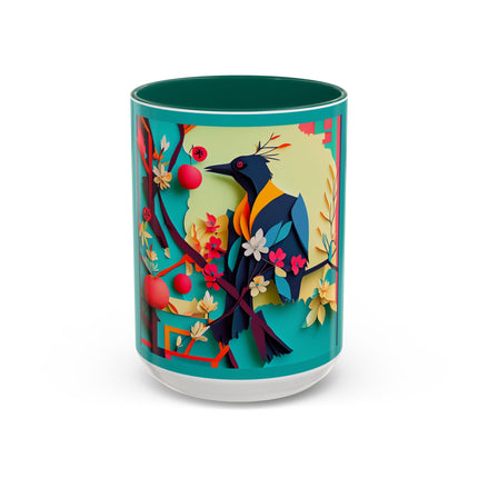 Curious Crow Colorful Mugs (11oz, 15oz)