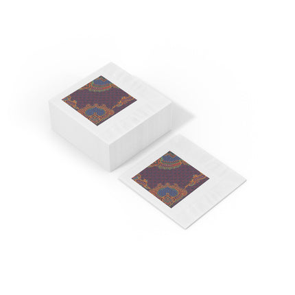 Design for a Carpet by Anonymous IV White Coined Napkins