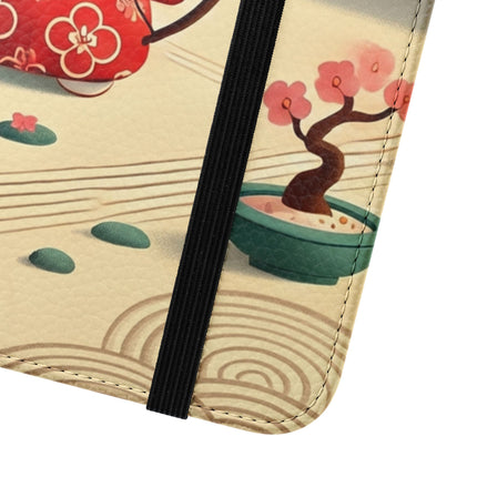 🏹🌸 Archer Kitten in the Zen Garden Flip Case – Focus, Whimsy & Zen Balance