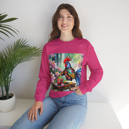 Cyberpunk Rooster Unisex Heavy Blend™ Crewneck Sweatshirt