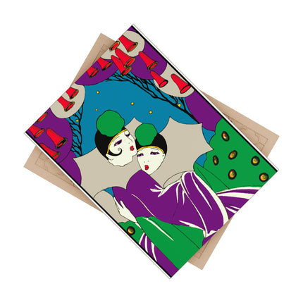 Two Pierrots Ceramic Tile