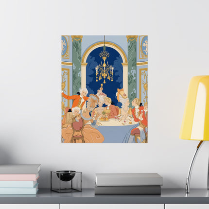 🥂✨ Le Souper Matte Vertical Poster – George Barbier Art Deco French Aristocratic Banquet
