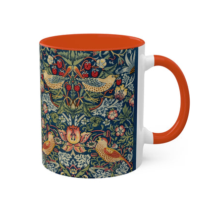 Strawberry Thief by William Morris Colorful Mugs, 11oz