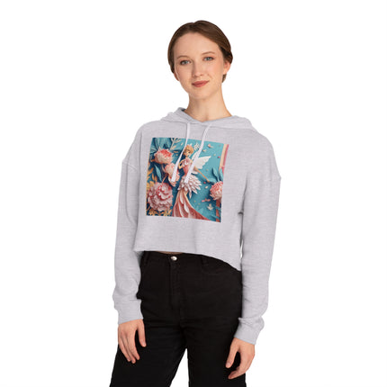 Peony Fairy Cropped Hooded Sweatshirt