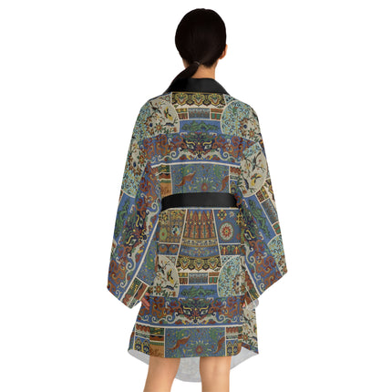 Chinois et Japonais by Auguste Racinet Long Sleeve Kimono Robe (AOP)