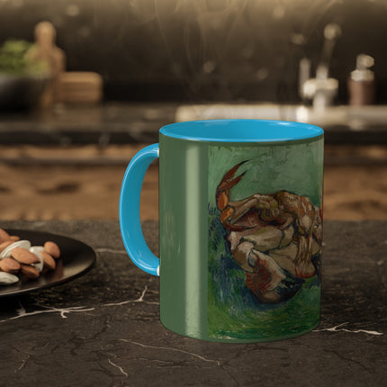 Crab on its Back by Vincent Van Gogh Colorful Mugs, 11oz