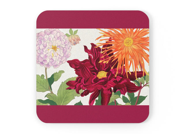 Dahlia by Tanigami Kônan Cork Back Coaster