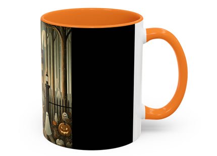 Ghostly Welcome – A Halloween Night Colorful Mugs (11oz, 15oz)
