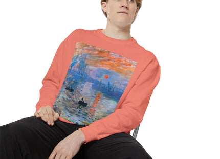 Sunrise by Claude Monet Unisex Garment-Dyed Sweatshirt