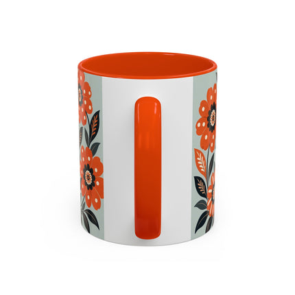 🧳🌼 The Grand Floral Voyage Colorful Mug – Art Deco Travel Elegance