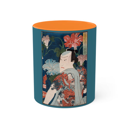 Modern Gallants with Morning Glories by Tsukioka Yoshitoshi Colorful Mugs, 11oz