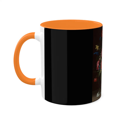 A Bouquet of Flowers by Clara Peeters Colorful Mugs, 11oz