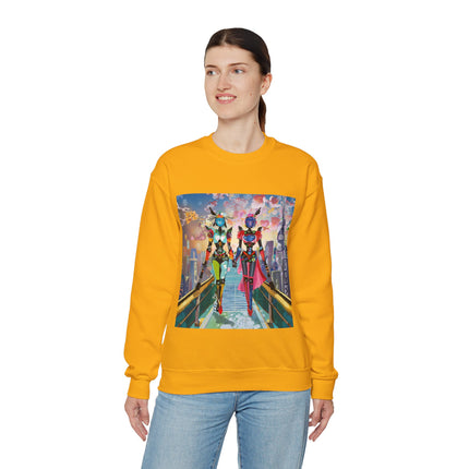 Cyber Punk Robot Models Unisex Heavy Blend™ Crewneck Sweatshirt