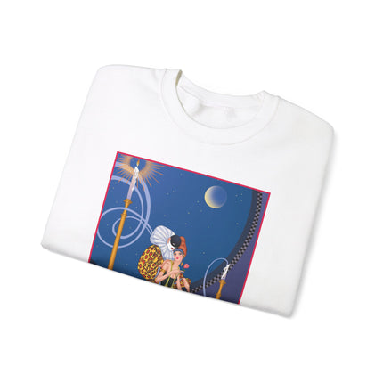 Smoke and Secrets: A Glamorous Encounter in Prohibition Era Heavy Blend™ Crewneck Sweatshirt