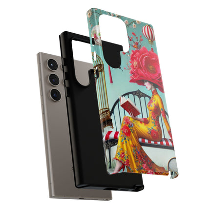Reading In A Painted Garden Phone Cases