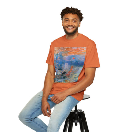 Sunrise by Claude Monet Unisex Garment-Dyed T-shirt