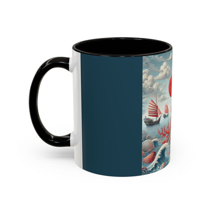 Ladies by the Quiet Sea Colorful Mugs (11oz, 15oz)