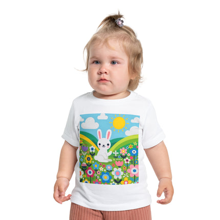 A Young Bunny’s Day Baby T-Shirt – Gentle Moments in Bloom