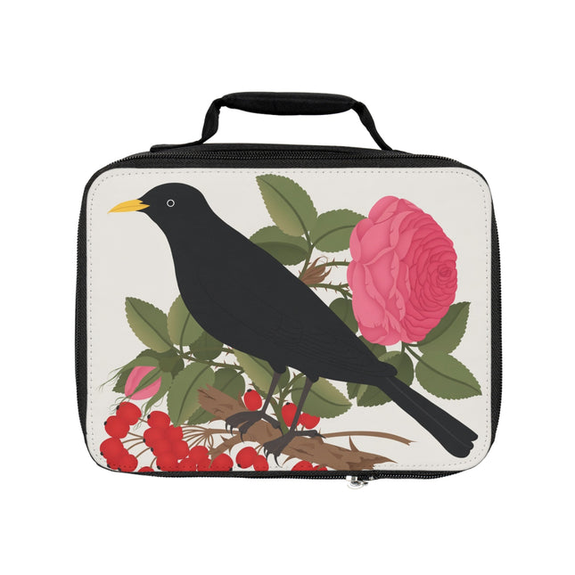Blackbird & Rose Lunch Bag – Timeless Elegance & Nature's Harmony