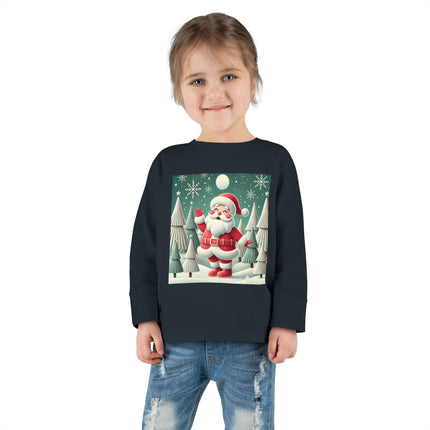 Santa's Joyful Night Toddler Long Sleeve Tee