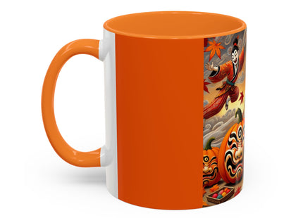 Halloween Rabbit’s Kabuki Jack-o’-Lanterns Colorful Mugs (11oz, 15oz)
