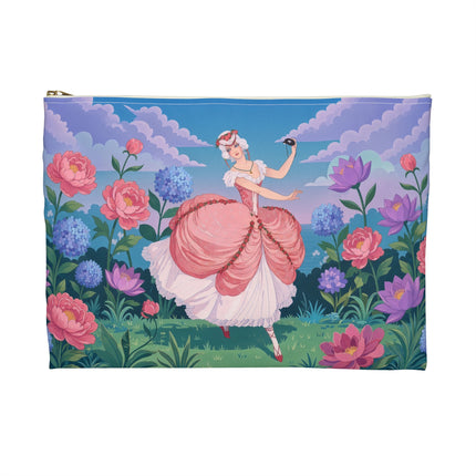 🎭🌸 The Lady Of The Secret Masquerade Accessory Pouch – Art Deco Garden Fantasy