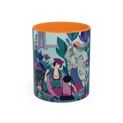 The Ladies Of The Secret Masquerade Colorful Mugs – Art Deco Floral Mystery