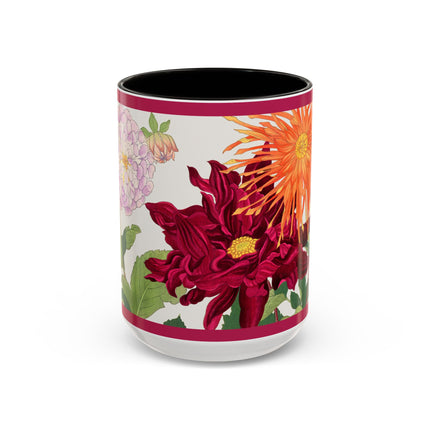 Dahlia Flower by Tanigami Kônan Colorful Mugs (11oz, 15oz)