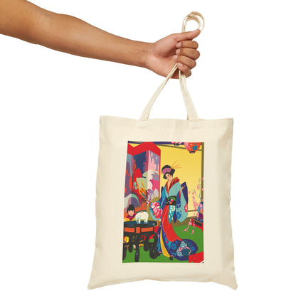 A Timeless Journey by Umberto Brunelleschi Cotton Canvas Tote Bag