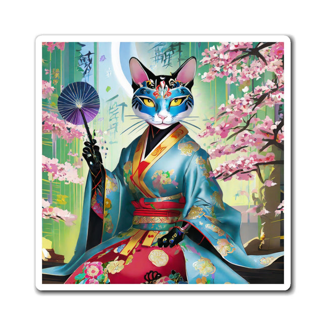 Cyberpunk Geisha Magnet (3 Sizes)