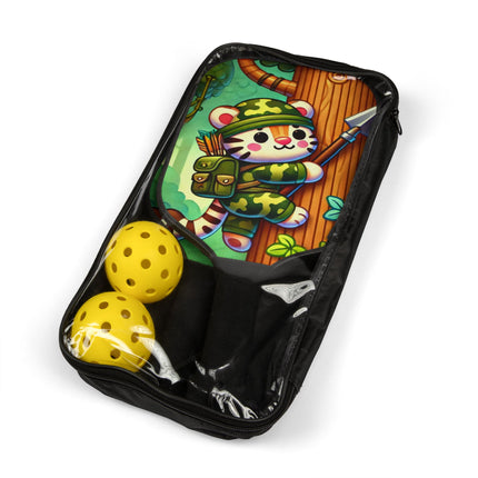 Stealthy Stripes Pickleball Kit – Jungle Camo & Playful Adventure